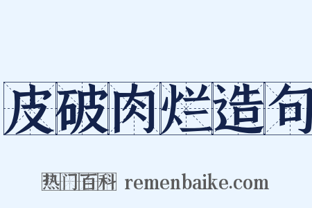 皮破肉烂造句是什么意思的图片